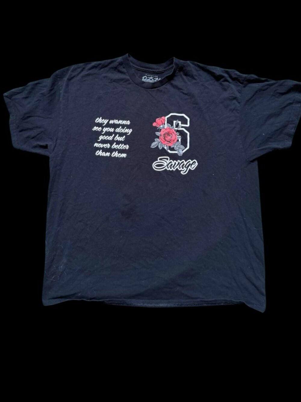 Popular Poison 2XL Style Black Graphic T-Shirt
